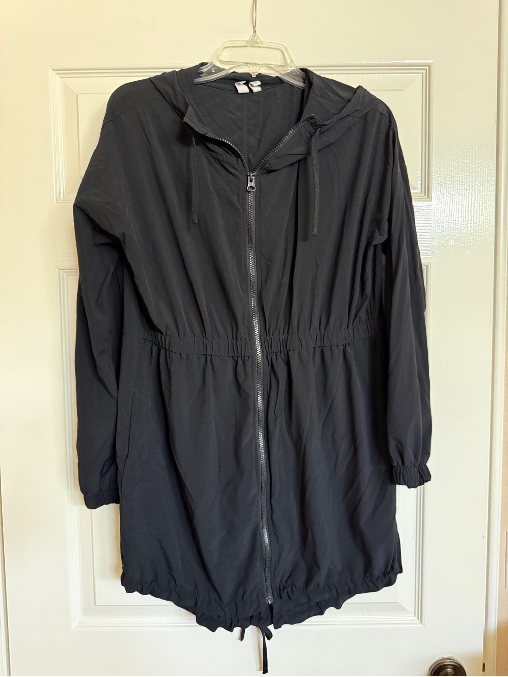 ZELLA Black Hooded Zip-Front Anorak Jacket Sz S